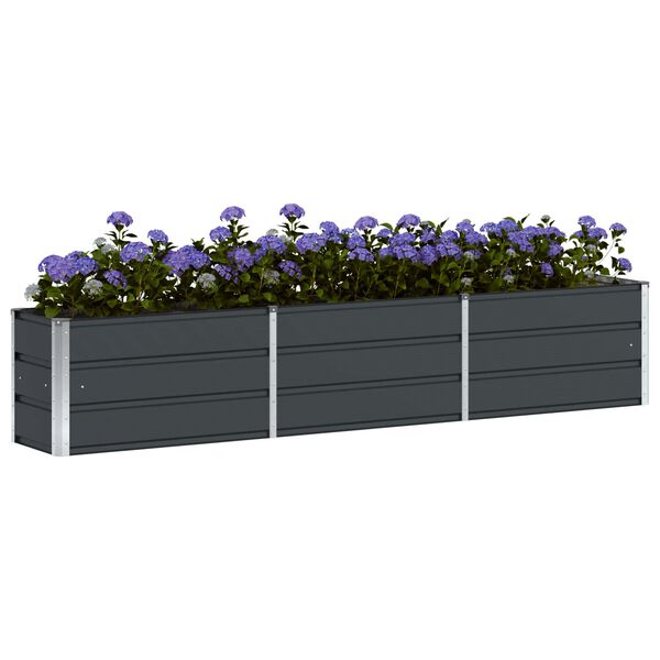 vidaXL Jardinera Antracita 240 x 40 x 45 cm Acero