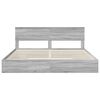 vidaXL Cama con almacenamiento con cabecera Gris Sonoma 200 x 200 cm