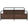 vidaXL Estructura de cama sin colchón metal roble marrón 193x203 cm
