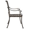 vidaXL Silla de Jardín 2 pcs Bronce 55 x 56.5 x 91cm Aluminio