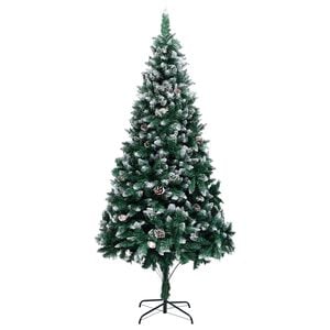 vidaXL &Aacute;rbol de Navidad artificial con pi&ntilde;as y nieve blanca 240 cm