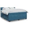 vidaXL Cama box spring con colch&oacute;n terciopelo azul 200x200 cm