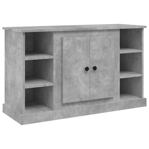 vidaXL Aparador de madera contrachapada gris hormig&oacute;n 100x35,5x60 cm