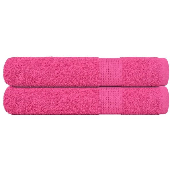 vidaXL Toallas de sauna 2 uds FROGN rosa 80x200 cm 100% algodón