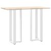 vidaXL Patas para mesa de bar en forma de T (2 unidades), color blanco, 50 x 35 x (110-111) cm, acero