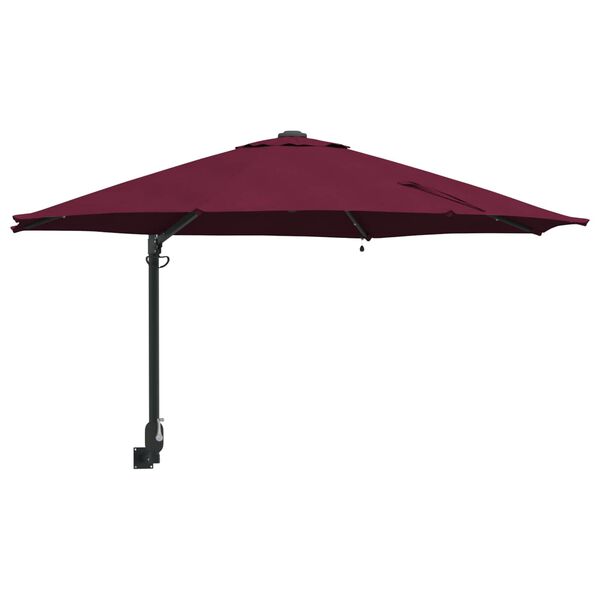 vidaXL Parasol de jardín Manual Rojo y Negro 248 x 248 x 148 cm