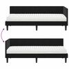 vidaXL Estructura de Cama Esquina con Colch&oacute;n 2 pcs Negro Terciopelo