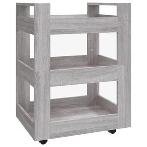 vidaXL Carrito de cocina madera contrachapada gris Sonoma 60x45x80 cm