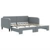 vidaXL Sof&aacute; cama nido tela gris claro 100x200 cm