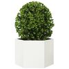 vidaXL Jardinera hexagonal acero blanco 69x60x45 cm