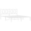 vidaXL Estructura cama sin colch&oacute;n con cabecero metal blanco 160x200cm