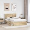 vidaXL Estructura de cama Roble Sonoma 150 x 200 cm Madera Ingenieril