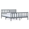 vidaXL Estructura de cama de madera maciza gris 120x200 cm