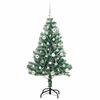 vidaXL Árbol de Navidad Artificial Nevado con Luz LED Verde y 150 cm