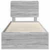 vidaXL Estructura de cama Gris Sonoma 75 x 190 cm Madera Ingenieril