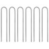 vidaXL Clavijas de tienda forma U 6 uds acero galvanizado 30 cm &Oslash;7 mm