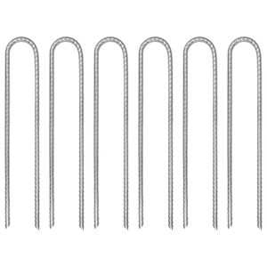 vidaXL Clavijas de tienda forma U 6 uds acero galvanizado 30 cm &Oslash;7 mm