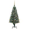 vidaXL &Aacute;rbol de Navidad helado con LEDs, bolas y pi&ntilde;as 150 cm