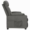 vidaXL Sill&oacute;n reclinable de tela gris oscuro
