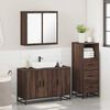 vidaXL Set de muebles ba&ntilde;o 3 pzas madera contrachapada roble marr&oacute;n