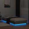 vidaXL Estructura de cama con luces LED gris Sonoma 100x200 cm