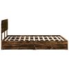 vidaXL Cama con almacenamiento con cabecera Roble ahumado 160 x 200 cm