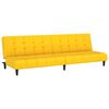 vidaXL Sof&aacute; cama de 2 plazas con reposapi&eacute;s terciopelo amarillo