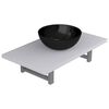 vidaXL Conjunto de muebles de ba&ntilde;o 2 piezas cer&aacute;mica blanco