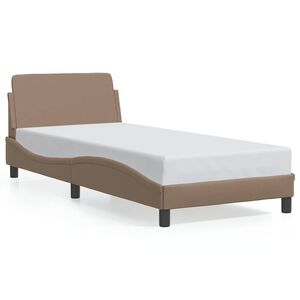 vidaXL Estructura de cama Dover cuero sint&eacute;tico capuchino 80x200 cm