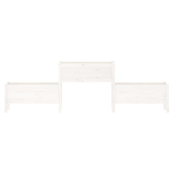 vidaXL Jardinera madera maciza de pino blanco 245,5x44x75 cm