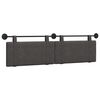 vidaXL Cabecero colgante Negro PU antiguo
