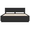 vidaXL Estructura de cama Negro 200 x 200 cm Madera de ingenier&iacute;a