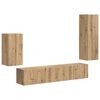 vidaXL Conjunto de mueble de TV 4 uds. Roble artisan