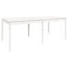 vidaXL Juego de comedor de jardín 11 piezas madera maciza pino blanco