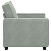 vidaXL Sillón sofá gris claro 60 cm terciopelo
