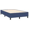 vidaXL Cama box spring con colch&oacute;n y LED tela azul 120x200 cm