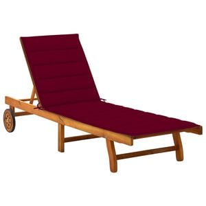 vidaXL Tumbona de jard&iacute;n con coj&iacute;n madera maciza de acacia