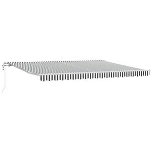 vidaXL Toldo retr&aacute;ctil autom&aacute;tico gris antracita y blanco 450x300 cm