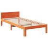 vidaXL Cama sin colch&oacute;n madera maciza pino marr&oacute;n cera 80x200 cm