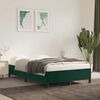 vidaXL Estructura cama sin colch&oacute;n terciopelo verde oscuro 120x200 cm