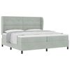 vidaXL Cama tipo Box Spring Gris Claro 200 x 200 cm Terciopelo
