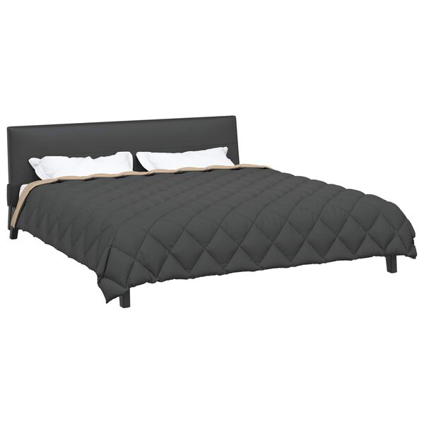 vidaXL Edred&oacute;n de Invierno Antracita y Tono Arena 240 x 260 cm