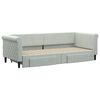 vidaXL Sofá cama nido con cajones terciopelo gris claro 80x200 cm