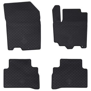 vidaXL Alfombrilla de Coche 4 pcs Negro Goma