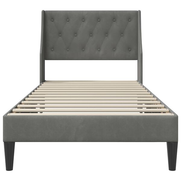 vidaXL Estructura de cama Gris oscuro 80 x 200 cm Terciopelo