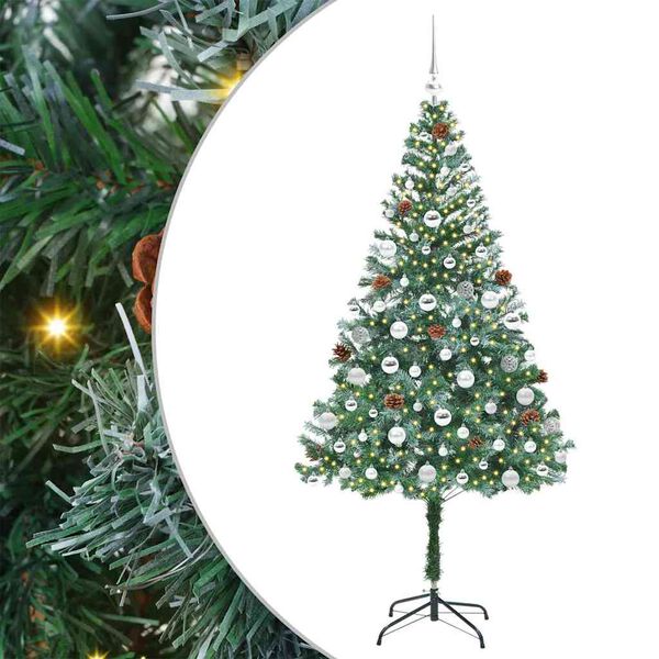 vidaXL &Aacute;rbol de Navidad artificial Verde 180 cm PVC y acero