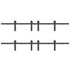 vidaXL Kit de herrajes para puertas correderas acero negro 366 cm