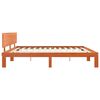 vidaXL Estructura de cama con cabecera Marr&oacute;n cera 160 x 200 cm