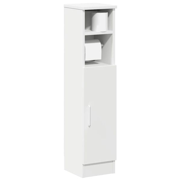vidaXL Mueble de ba&ntilde;o con portarrollos blanco 20,5x22x90 cm