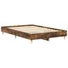 vidaXL Estructura de cama sin colchón roble ahumado 140x190 cm madera